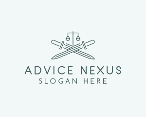 Legal Law Firm Sword logo design