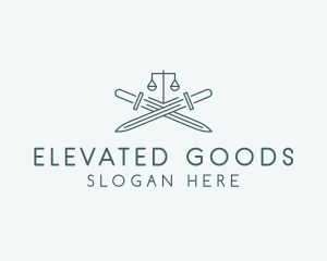 Legal Law Firm Sword logo design