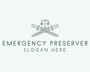 Legal Law Firm Sword logo design