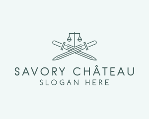 Legal Law Firm Sword logo design