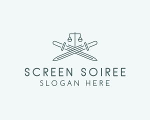 Legal Law Firm Sword logo design