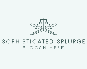 Legal Law Firm Sword logo design