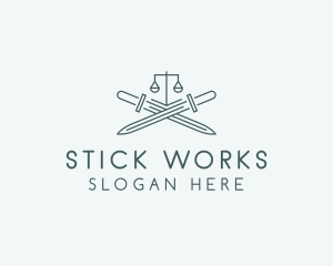 Legal Law Firm Sword logo design