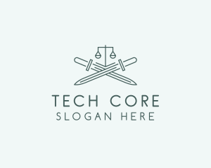 Legal Law Firm Sword logo design