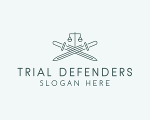 Legal Law Firm Sword logo design