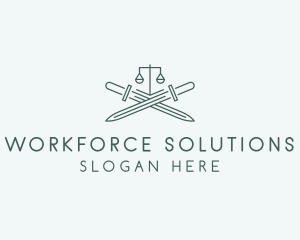 Legal Law Firm Sword logo design