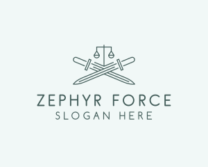 Legal Law Firm Sword logo design