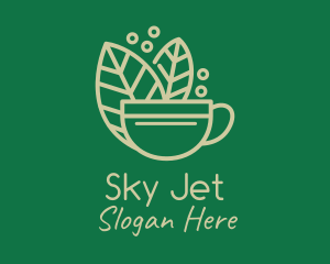 Coffee Cup Leaf  logo