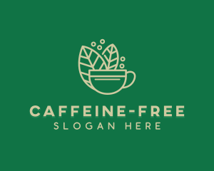 Coffee Cup Leaf  logo design