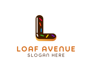 Sweet Donut Letter L logo design