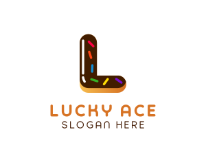 Sweet Donut Letter L logo design