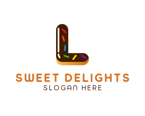 Sweet Donut Letter L logo