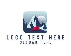 Tree - Camping Mountain Adventure logo design