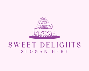 Pastry Cake Floral logo design