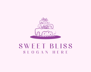 Pastry Cake Floral logo design