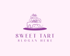 Pastry Cake Floral logo design