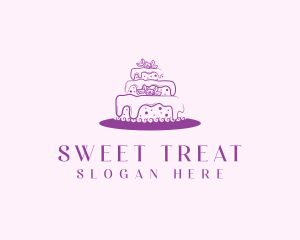 Pastry Cake Floral logo design