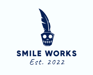 Blue Skull Pencil  logo
