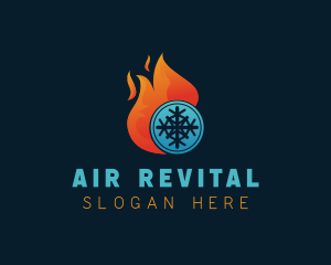 Fire Snow Airconditioning logo design