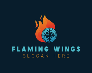 Fire Snow Airconditioning logo design