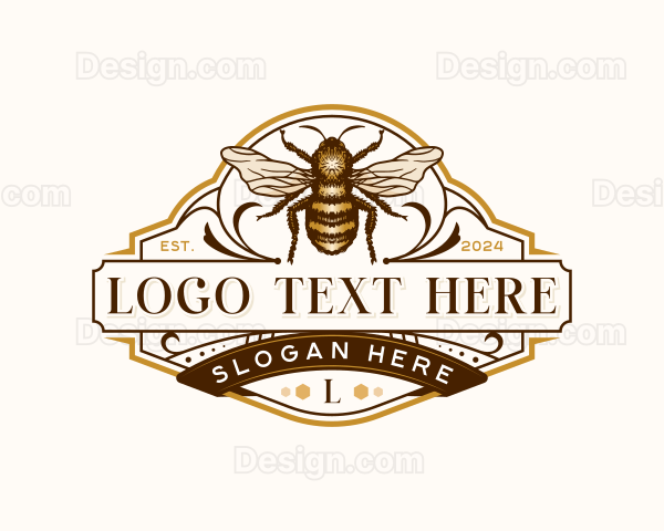 Organic Apiculture Bee Logo