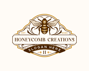 Organic Apiculture Bee logo design