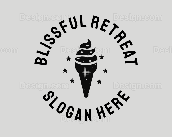 Ice Cream Dessert Logo