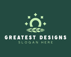 Leaf Shiny Ring logo design