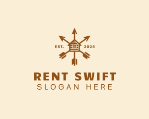 Arrow House Property Rental logo design