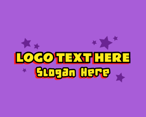 Cartoon Celebrity Star Text logo