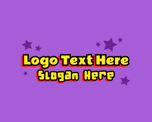 Cartoon Celebrity Star Text Logo