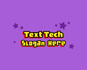 Cartoon Celebrity Star Text logo design