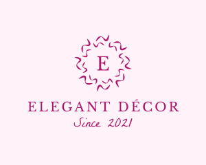 Confetti Ribbon Decoration Boutique logo design