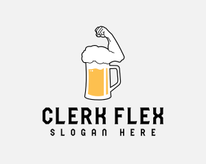 Muscle Beer Foam logo design