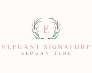 Elegant Watercolor Flower logo design