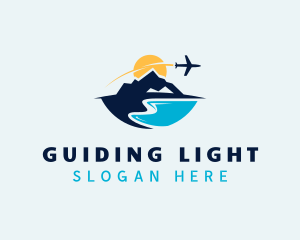 Island Travel Airplane logo design