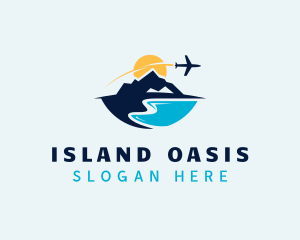 Island Travel Airplane logo design