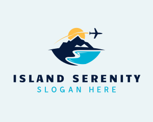 Island Travel Airplane logo design