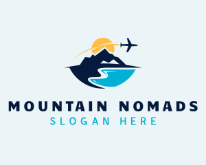 Island Travel Airplane logo design