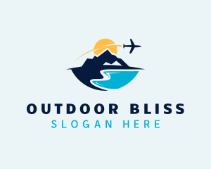 Island Travel Airplane logo design