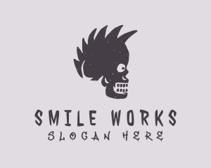 Skull Mohawk Tattoo Logo