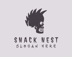 Skull Mohawk Tattoo logo design