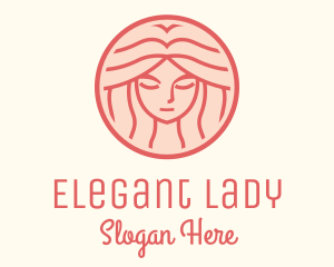 Pink Woman Circle logo design