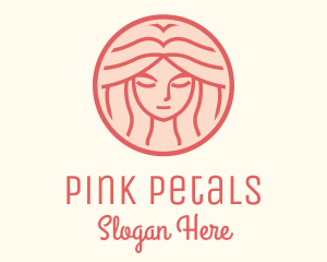 Pink Woman Circle logo design