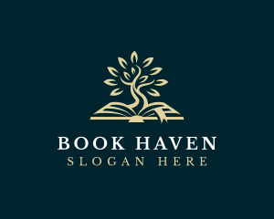 Book Reading Tree logo design