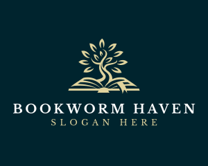 Book Reading Tree logo design