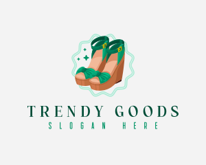 Stylish Sandal Shoes logo design