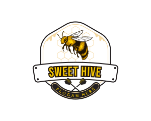 Honey Bee Hive logo design