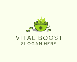 Herbal Medicine Tea logo design
