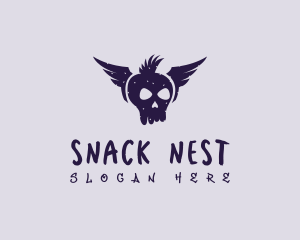 Skull Wing Punk logo design